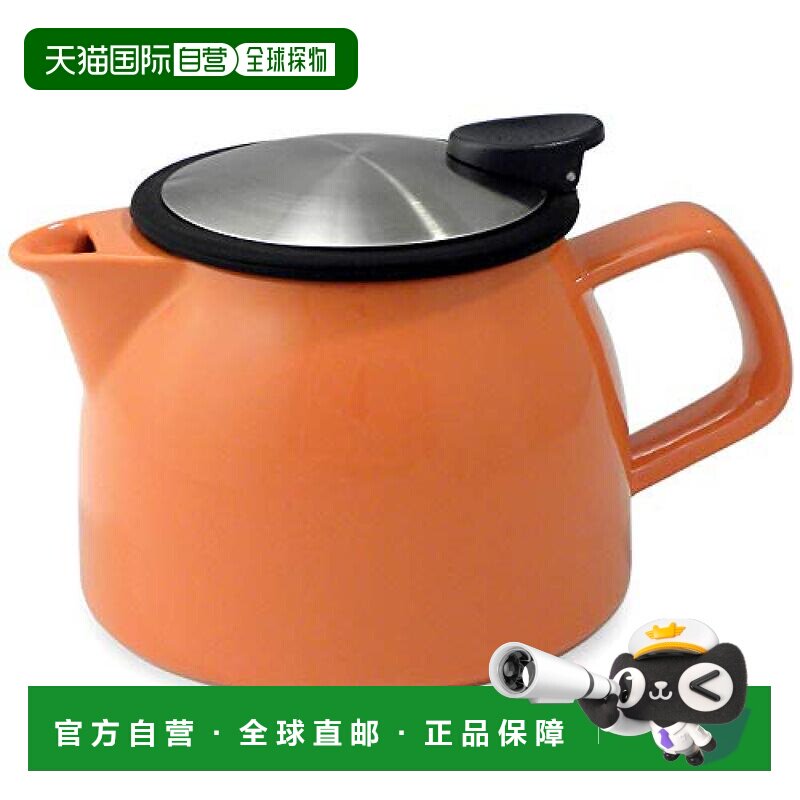 【日本直邮】FORLIFE陶瓷茶壶470ml微波炉/洗碗机办公室泡茶茶器