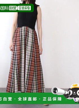 1h可退 日本直邮DRESSLAVE 女士意大利风格格纹切换连衣裙 舒适厚