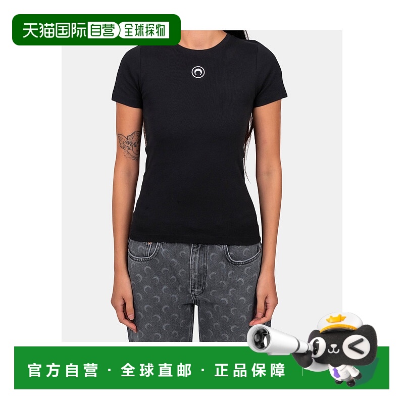 香港直邮Marine Serre 圆领短袖T恤 WTT012ACJER0008CJER0008NNo