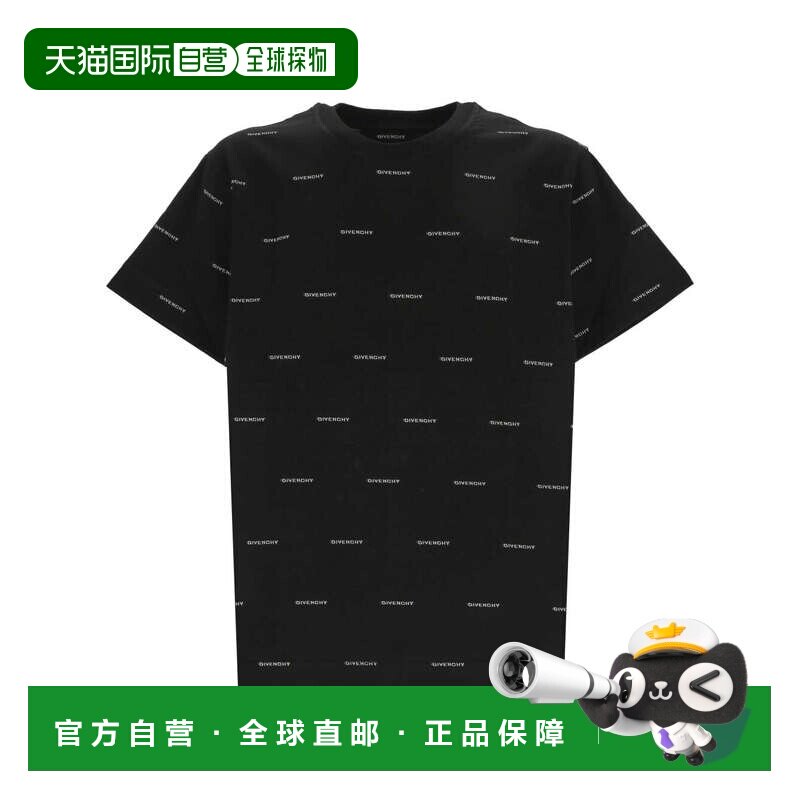 香港直邮GIVENCHY 男士T恤 BM716R3YE4001 AW2023 男装黑色短袖图片