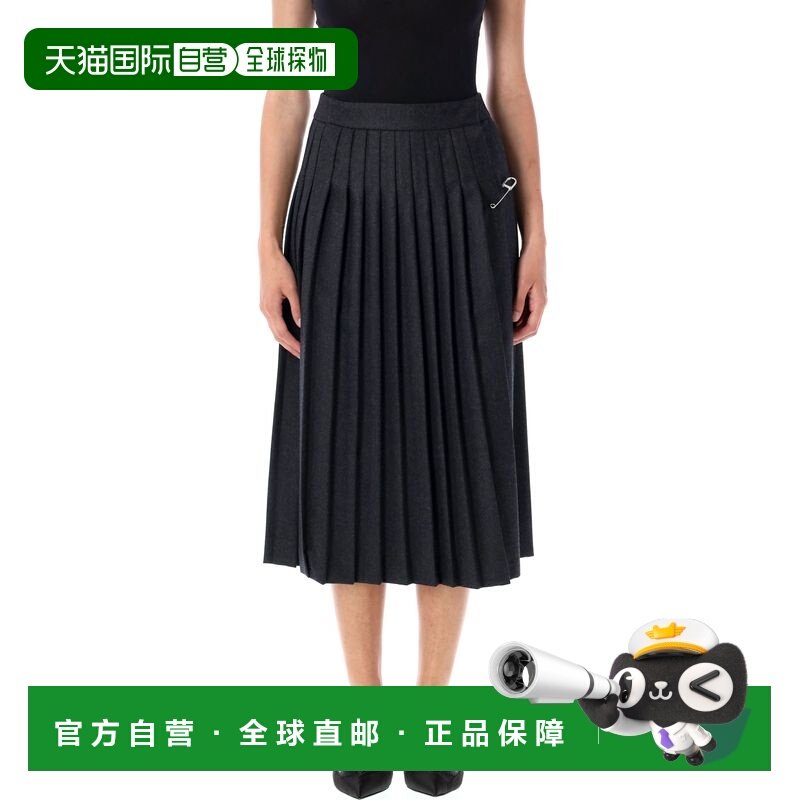 香港直邮Prada 普拉达 女士 褶裥羊毛法兰绒半身裙 P118Z11GZF030,女装/女士精品,半身裙,淘宝优惠券,粉丝福利购,淘宝优惠卷