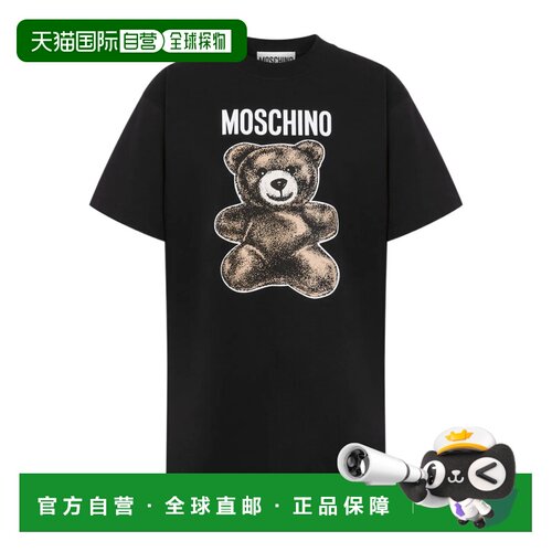 香港直邮MOSCHINO 女士T恤 251E070905411555 SS2025 黑色
