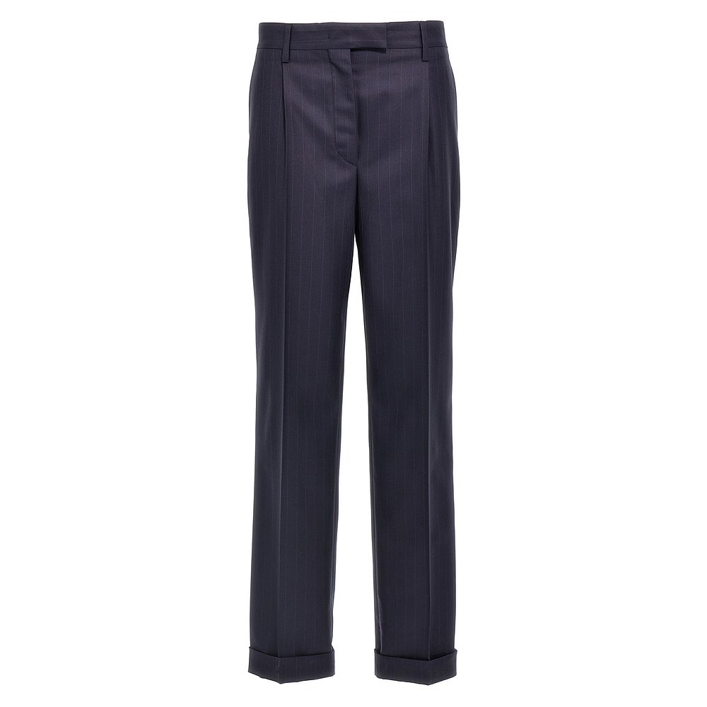 潮奢 Prada 普拉达 女士 细条纹长裤 P277ISOOO16PS