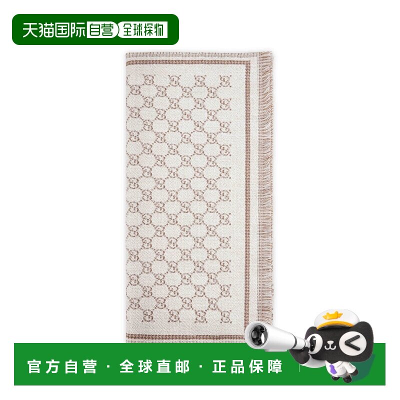 1h可退 香港直邮GUCCI 女士围巾 8390353GAMQ9778 SS2026 白色 GG
