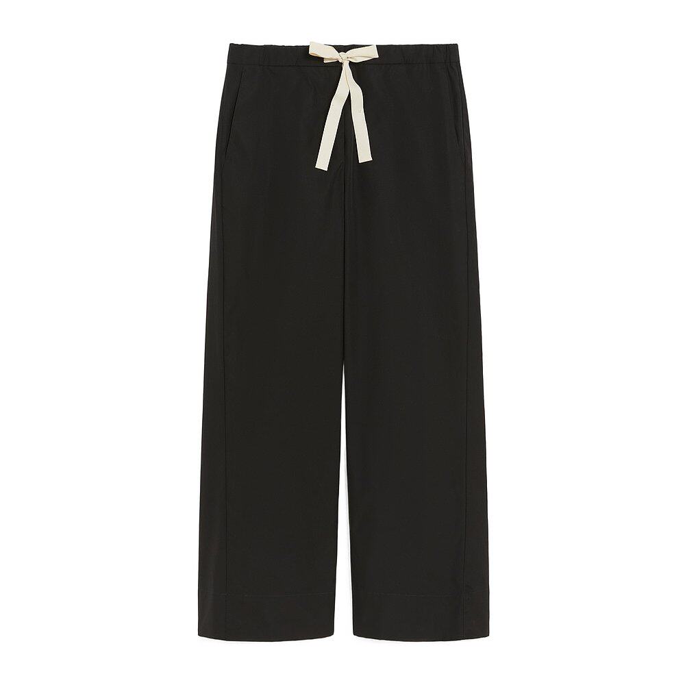 MAX MARA 女士休闲裤 9131015306043 SS2025 黑色 抽绳休闲裤 - 全球购官方买手店出品