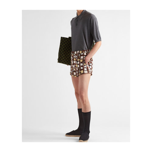 PRADA 男士T恤 UMB5881U1PS231F0480 SS2024 灰色