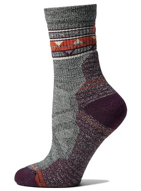 潮奢 smartwool 女士 Hike Ethno Mid Crew 比赛浅图形抱枕