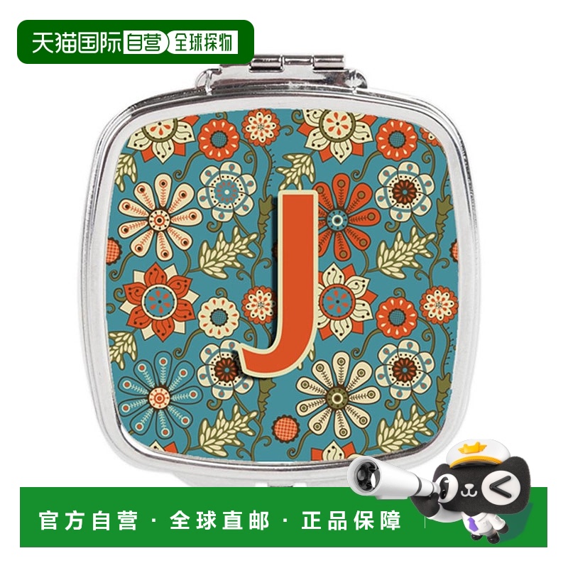 自营 Carolines Treasures CJ2012-JSCM 字母 J 花复古蓝色正品