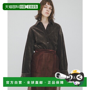 1h可退 日本直邮LAATO 女装 微光泽垂感 舒适宽松半开襟衬衫 WBA7