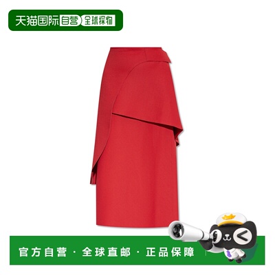 香港直邮TORY BURCH 女士半身裙 1717560654 AW2025 红色 Asymmet