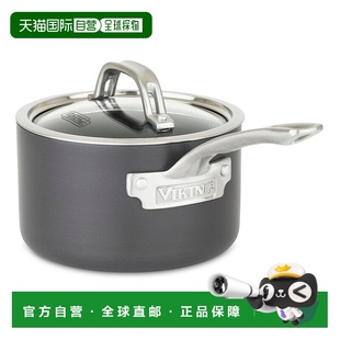 夸脱带盖平底锅 自营 硬质阳极氧化不粘锅 黑色 Viking