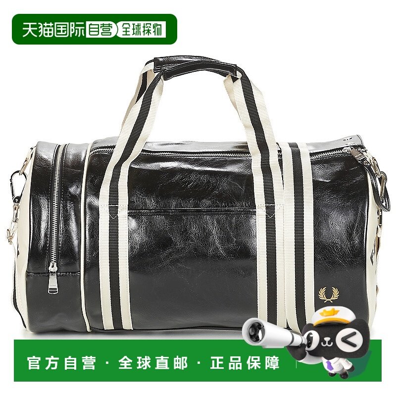 Fred Perry 男士 CLASSIC BARREL BAG 黑色 斜挎包手提包运动包