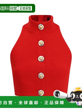 香港直邮BALMAIN 女士背心吊带 FF1AB496WD033AC AW2025 红色