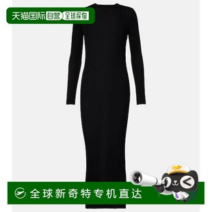 香港直邮KHAITE Sigrid 1h可退 女士 black黑色 羊毛长款 连衣裙