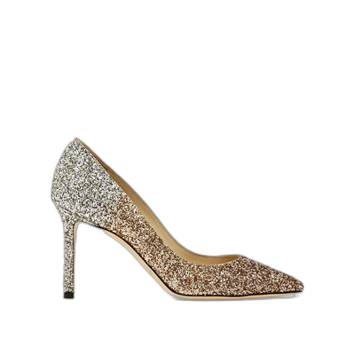 1h可退 香港直邮JIMMY CHOO 女士高跟鞋 ROMY85VNBROSEGOLDGOLDSI