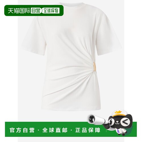 1h可退 香港直邮PINKO 女士T恤 106455A35DZ05 SS2026 白色 MARY