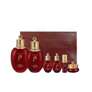 韩国直邮Whoo后津率享红华平颜6件套水乳清爽补水渗透正品礼物