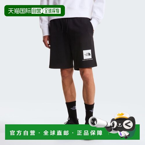 自营欧洲直邮The North Face北面 男士黑色棉质混纺可调节短裤