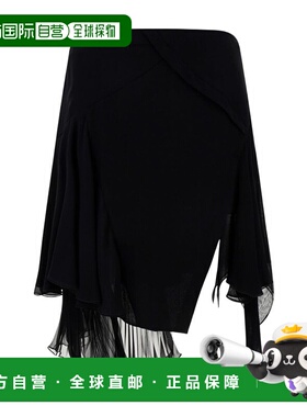 香港直邮Versace 不对称下摆半身裙 10078831A06582长裙a字裙