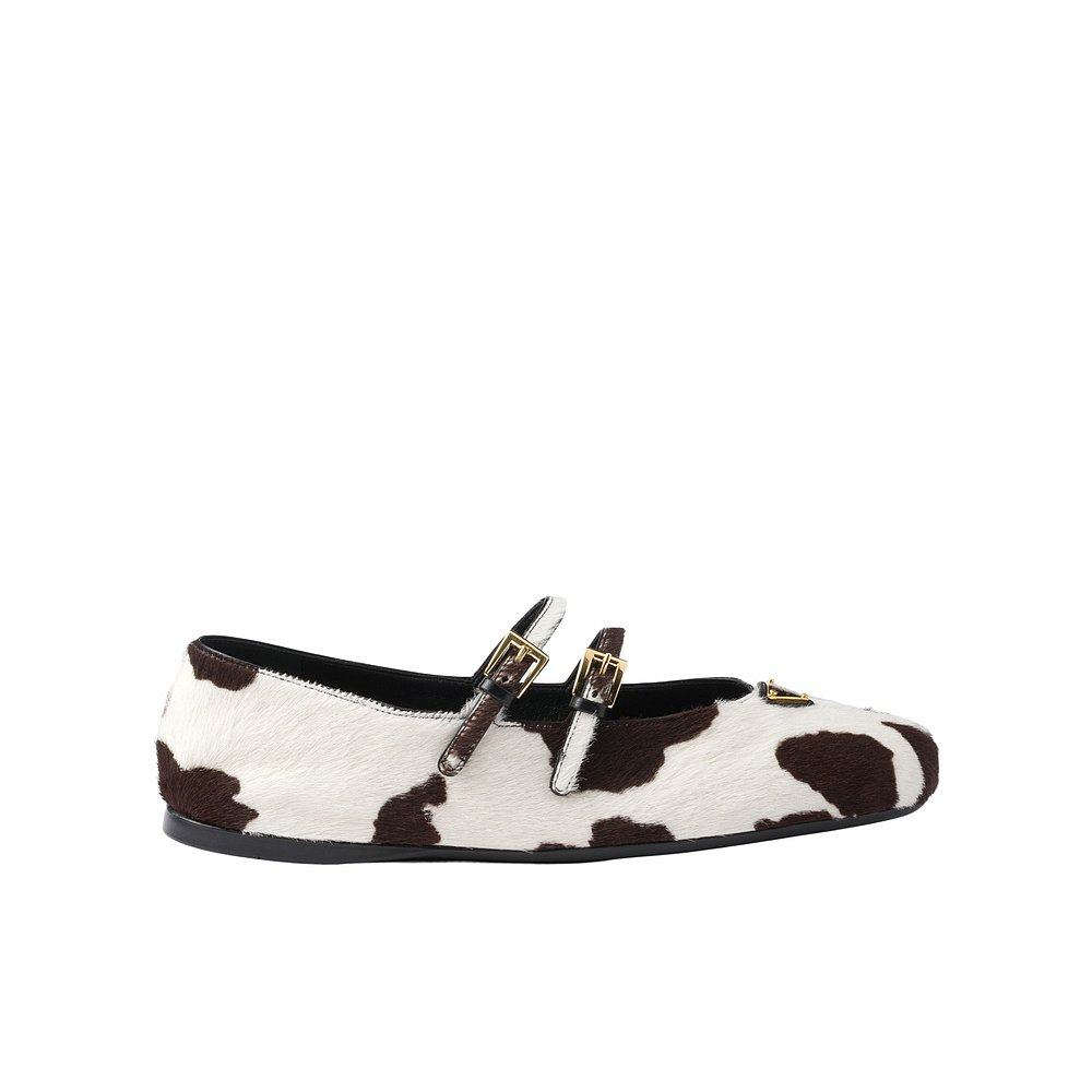 PRADA 女士休闲鞋 1F794NASAFD005F0G3N CO 白色 圆头芭蕾舞鞋