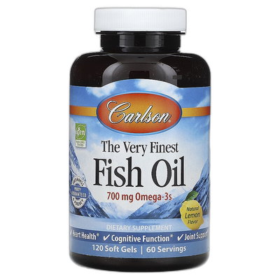 香港直邮Carlson,The Very Finest 鱼油，天然柠檬，350 毫克，12