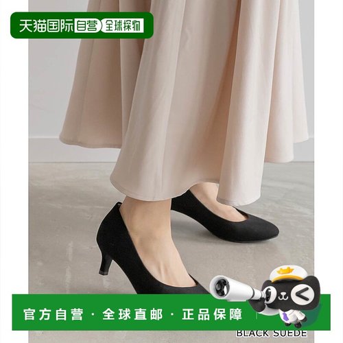 日本直邮RANDA 无压力圆头浅口女鞋 一脚蹬单鞋 黑色RA041BW07445