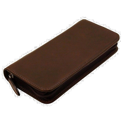 【日本直邮】Pilot百乐 Pensemble圆角拉链笔袋 PSPC01DBN 深棕色