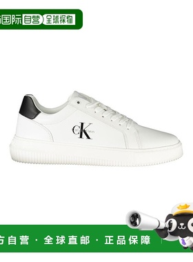 自营 calvin klein凯文克莱皮革男式运动鞋-白色 美国奥莱直发