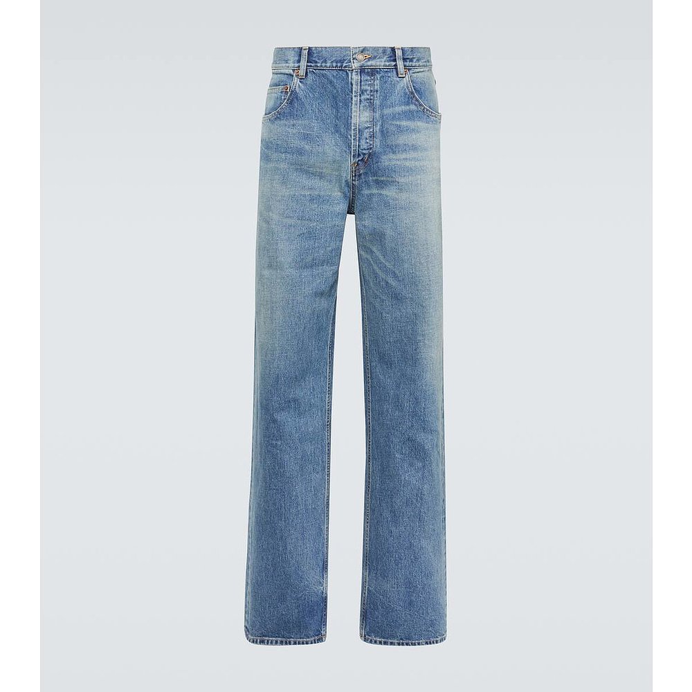 潮奢 Saint Laurent 圣罗兰 男士 中腰直筒牛仔裤 001124