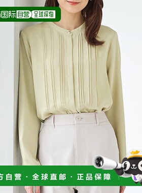 1h可退 日本直邮Honeys 女士金色纽扣拼接立领长袖衬衫 673619904