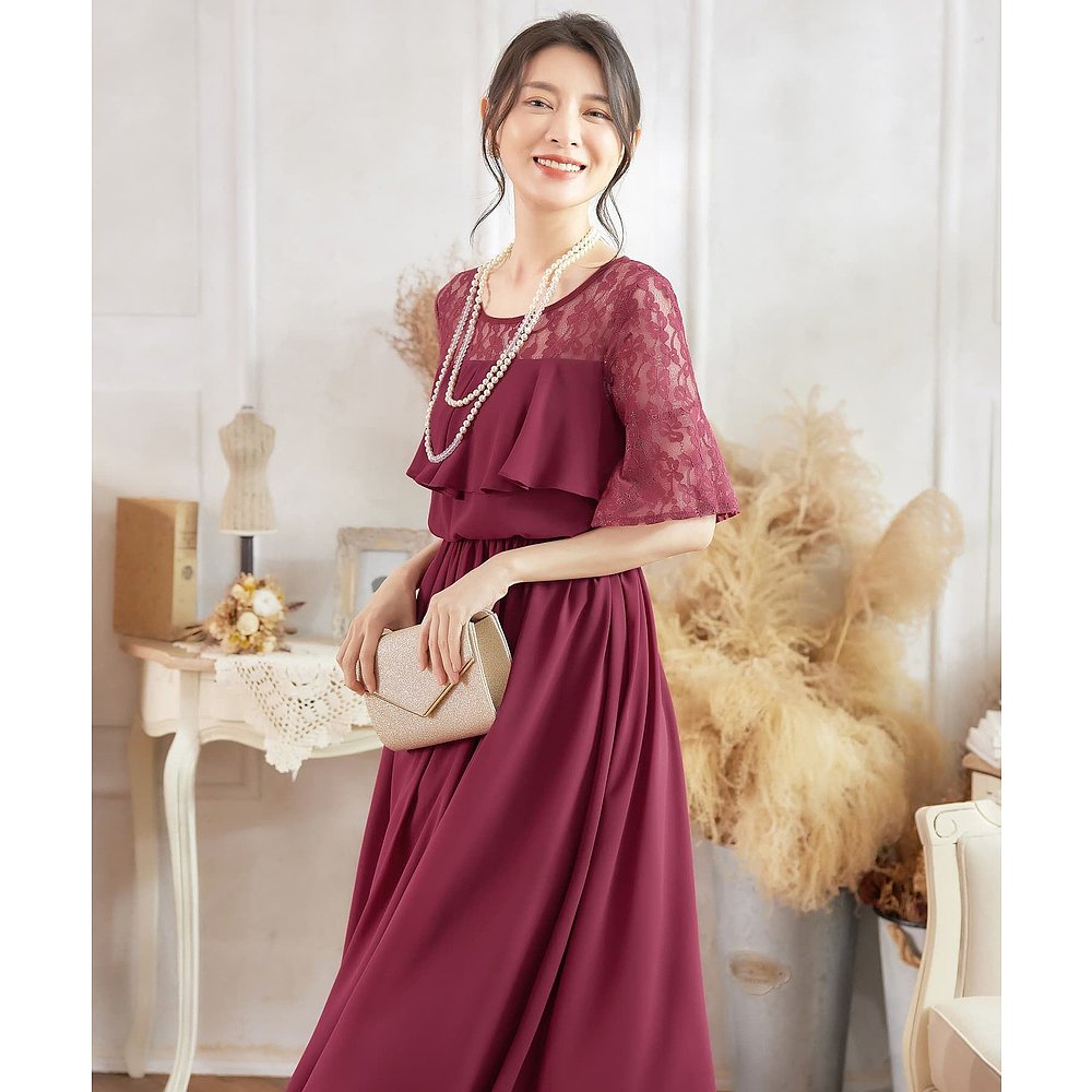 【日本直邮】DRESS+女士连衣裙蕾丝礼服晚礼服
