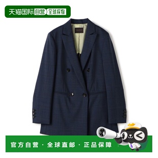 1h可退 日本直邮TOMORROWLAND collection 女装 宽松双排扣格纹西