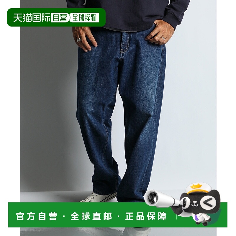 1h可退 日本直邮DUFFER男装 14oz Cone丹宁 宽松直筒牛仔裤 石洗