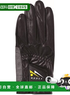 【日本直邮】Kasco 男士高尔夫手套 MD-1318 右手款 黑色 25号