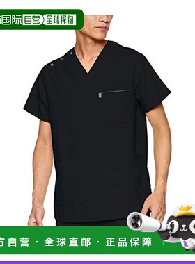 【日本直邮】Mizuno医生手术服 男女皆可抗菌防静电 黑色 3L MZ00