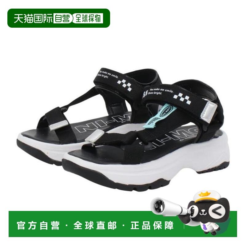 日本直邮MoonStar 儿童厚底皮带扣凉鞋 NM J106 [12298276] 黑色,流行男鞋,其他凉鞋,淘宝优惠券,粉丝福利购,淘宝优惠卷