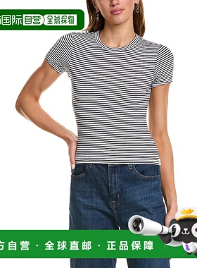 自营 rag & bone布骨Luca条纹婴儿T恤-黑色 美国奥莱直发