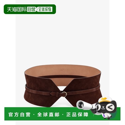 1h可退 香港直邮Alaia 女士 Bustier 绒面革皮带 AA1C331GCA214
