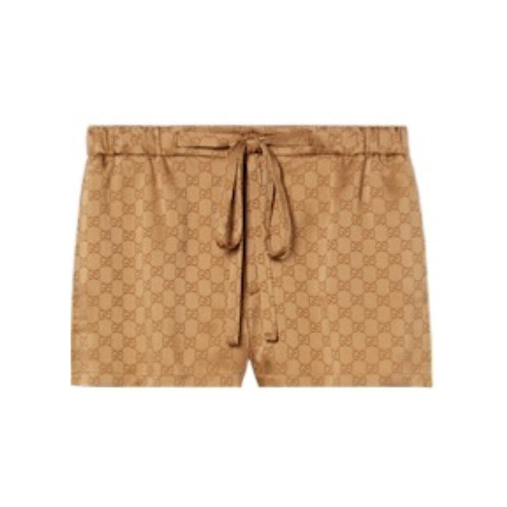 GUCCI 女士短裤 814743ZAQKJ2031 SS2025 花色 GG缎质短裤