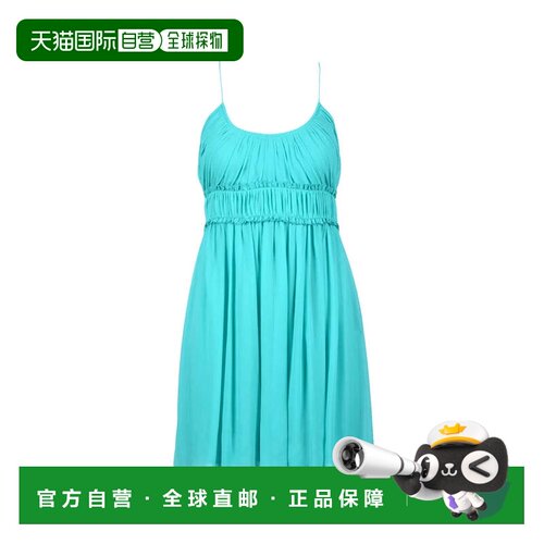 自营patrizia pepeTurquoise Short Voile Dress - green 美国奥