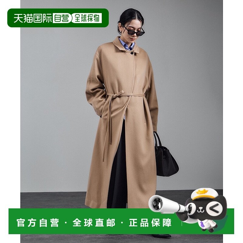 1h可退 日本直邮SALON adam et rope' 女装 纯羊绒修身长款风衣 2