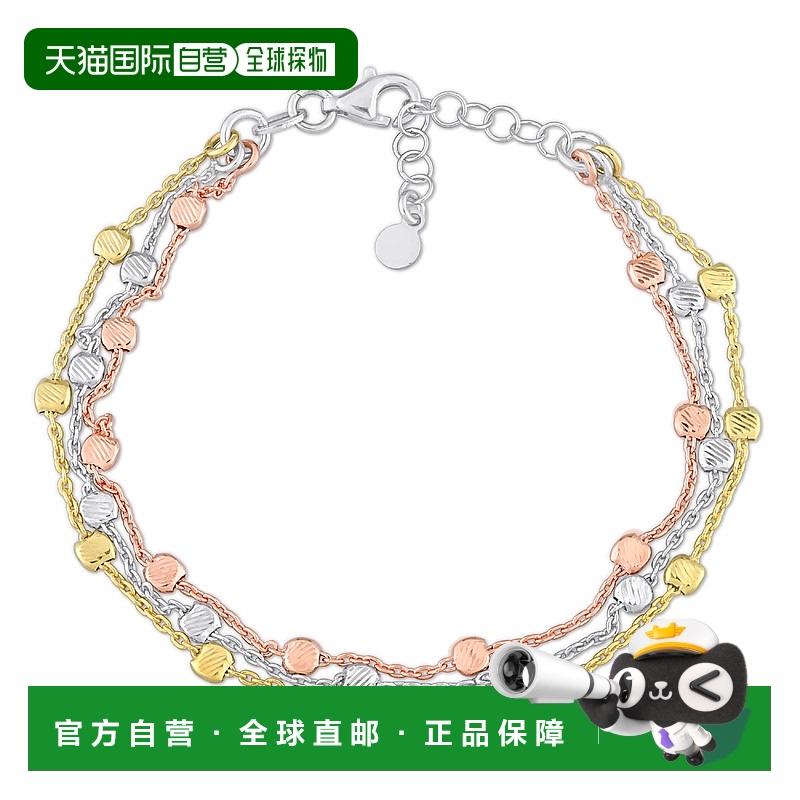 自营 mimi & max3 色 18k 镀金纯银多股手链 - 多 美国奥莱直发