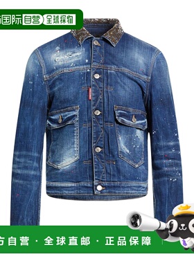 香港直邮Dsquared2 二次方 男士 牛仔布夹克 blue蓝色 舒适时尚