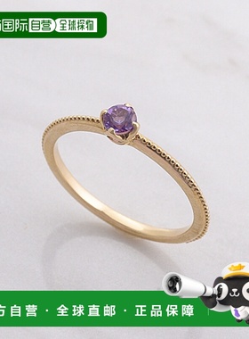 1h可退 日本直邮agete 阿卡朵 agete 女士K10紫水晶母亲戒指 欧洲