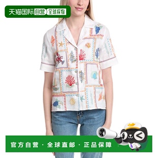 自营Johnny Was White Linen Shirt - white 美国奥莱直发