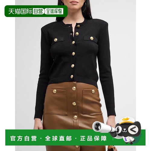 1h可退 【美国直邮】L Agence 图卢兹开衫 女士毛衣 修身设计 透