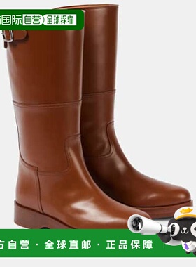 1h可退 香港直邮Loro Piana 诺悠翩雅 女士 Lupo 皮质及膝靴子