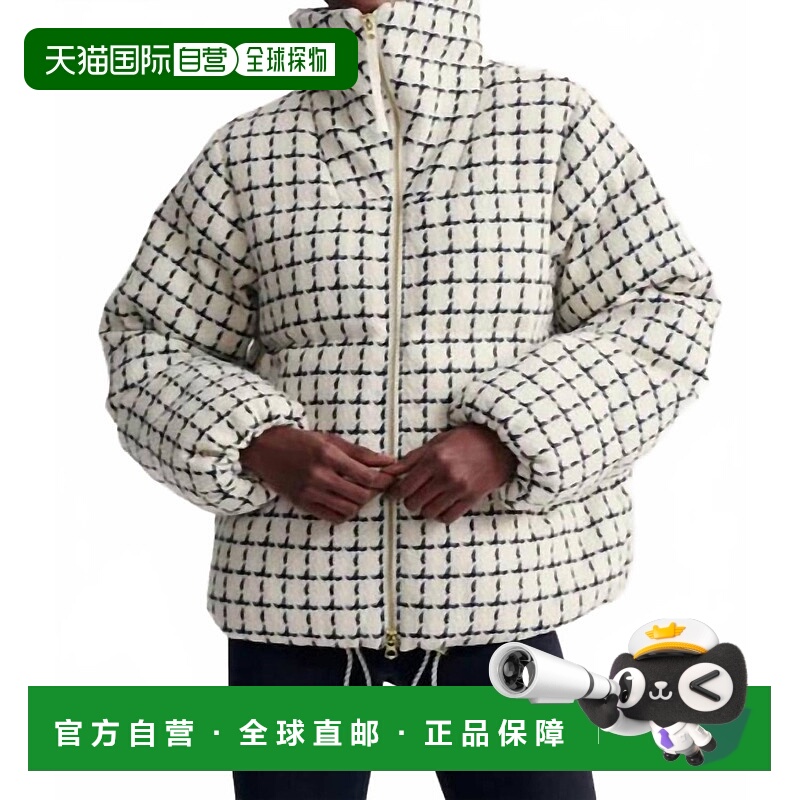 自营varleyEugene Check Short Puffer Coat In Egret Check - eg