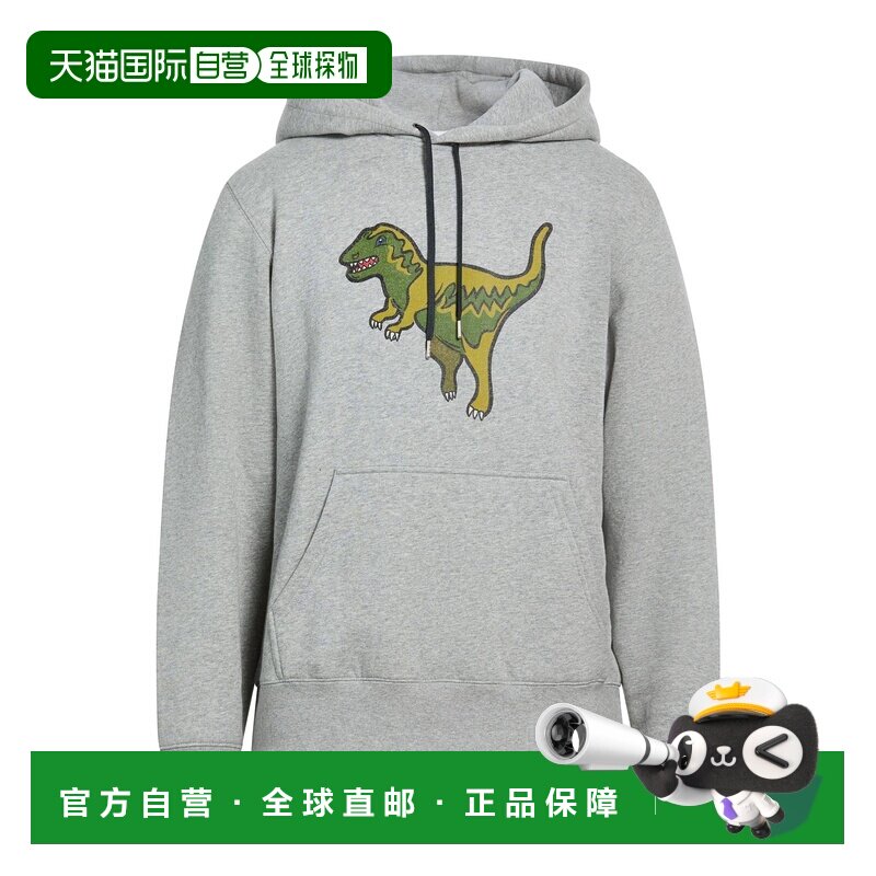 香港直邮Coach 蔻驰 男士 连帽运动衫 grey灰色 舒适时尚卫衣