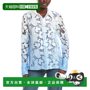 Renta Silk Lined 自营Oscar blue Blouse 美国奥莱直发